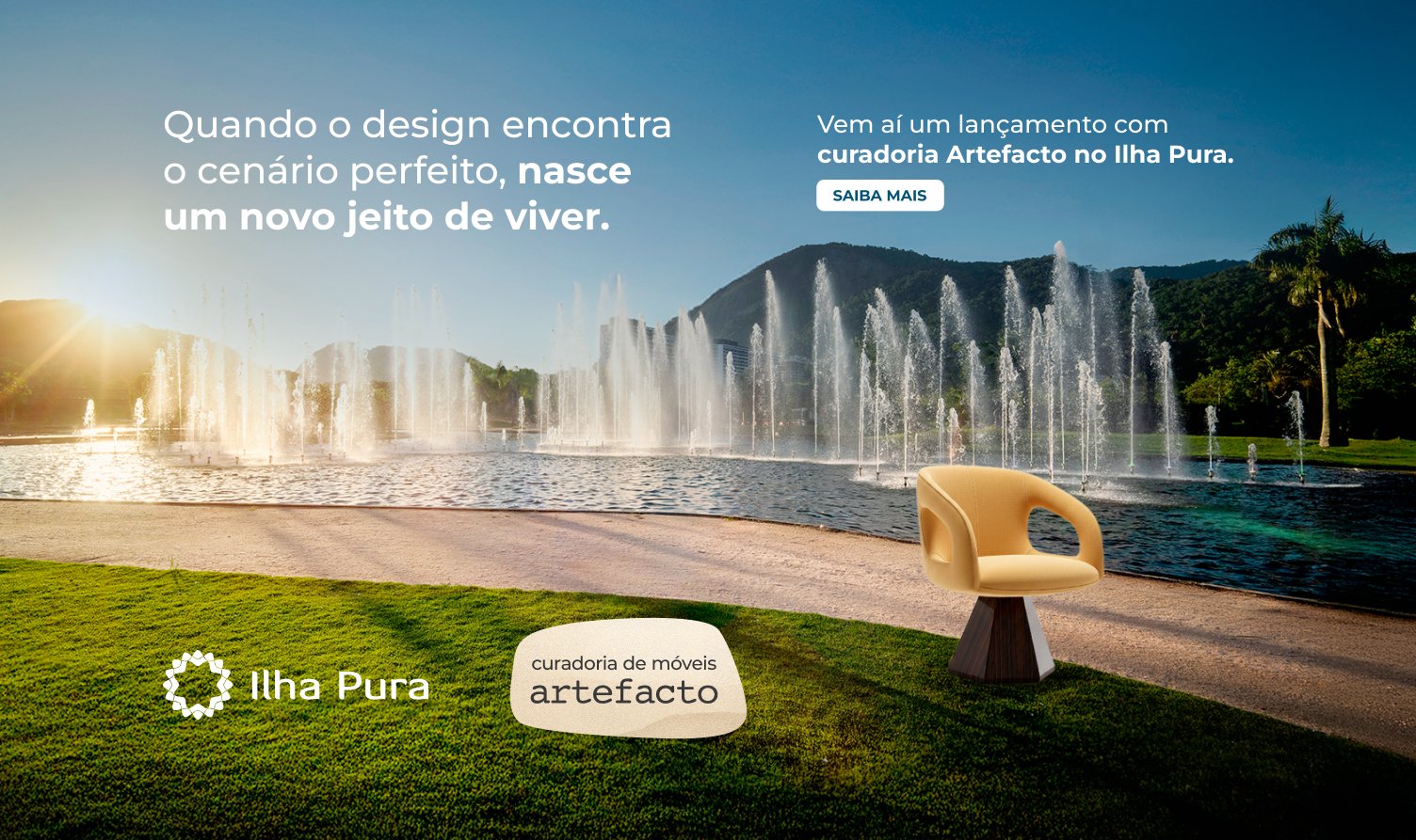 Ilustração do Lançamento Ilha Pura